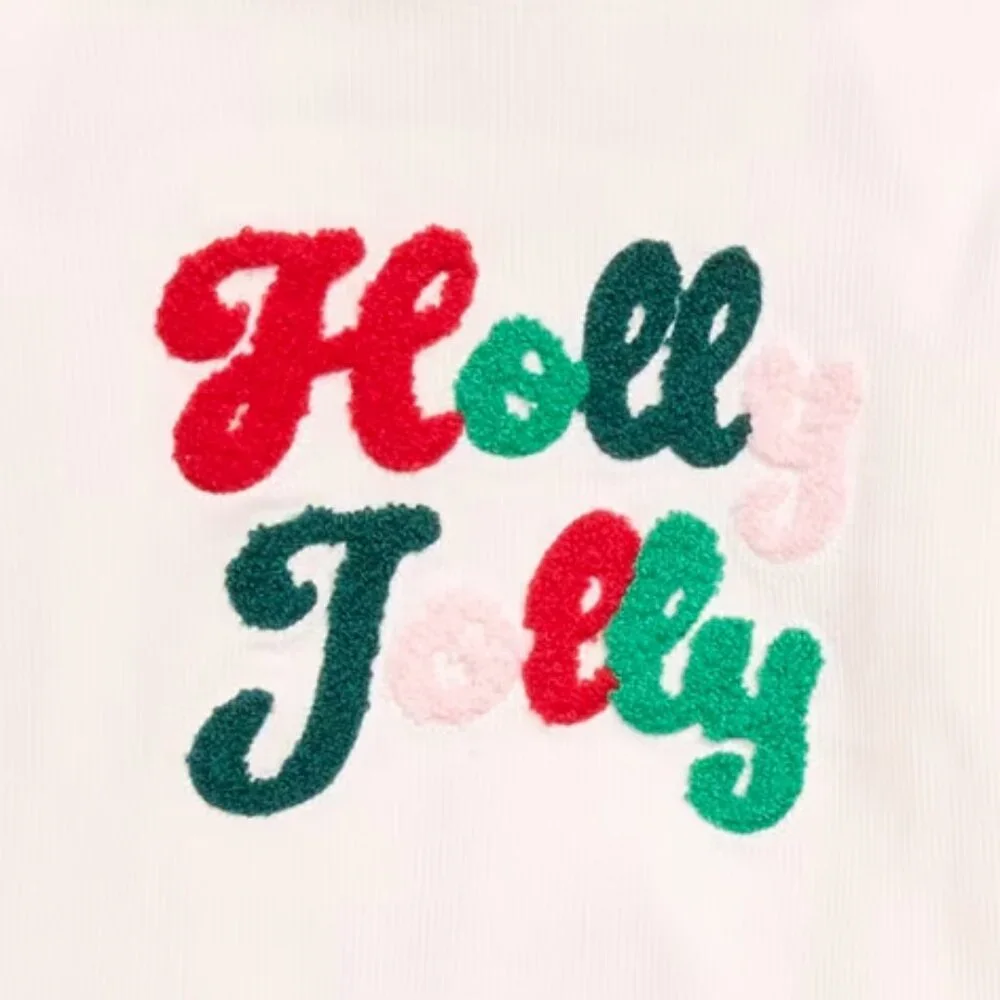 Old Navy Girls Holly Jolly Holiday Long-Sleeve T-Shirt and Tutu Skirt Set